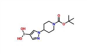 Ácido 1- (1- (terc-butoxicarbonil) piperidin-4-il) -1H-pirazol-4-ilborónico CAS 1190875-39-8