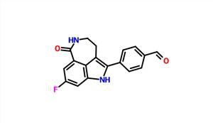 4-(8-fluoro-6-oxo-3,4,5,6-tetrahidro-1H-azepino[5,4,3-cd]indol-2-yl)benzaldehído CAS 283173-84-2
