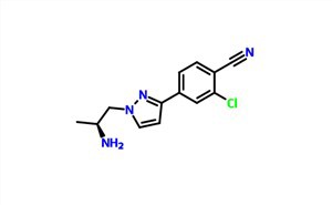 (S)-4-(1-(2-aminopropil)-1H-pirazol-3-yl)-2-clorobenzonitrilo CAS 1297537-41-7